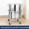 Мобильная сервировочная тележка из нержавеющей стали для ведер