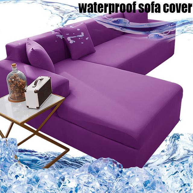 Эластичный водонепроницаемый чехол для дивана, пыленепроницаемые однотонные чехлы, L-образный угловой чехол для дивана, отдельные чехлы для дивана, разрешено проживание с домашними животными