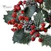 Christmas Candle Ring Artificial Pinecones Red Berries Candlestick Garland Realistic Xmas Wreath Candle Ring for Holiday Wedding Table Centerpiece
