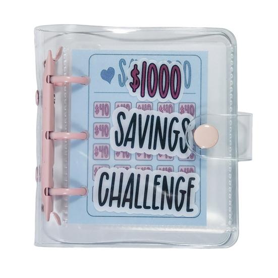 Книга для экономии денег, клейкая пряжка для кошелька, водонепроницаемая, устойчивая к разрывам ПВХ-папка, привлекательный продукт для экономии денег