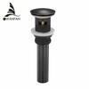 Drains Bathroom Parts Brass Black Lavatory Vessel Vanity Sink Pop Up Drain Stopper With Overflow Faucet Accessories HJ-0618H