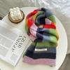 Fashion Multicolor Stripe Scarf Warm Winter Small Narrow Shawl Women Lovely Fashion Casual Scarves For Women