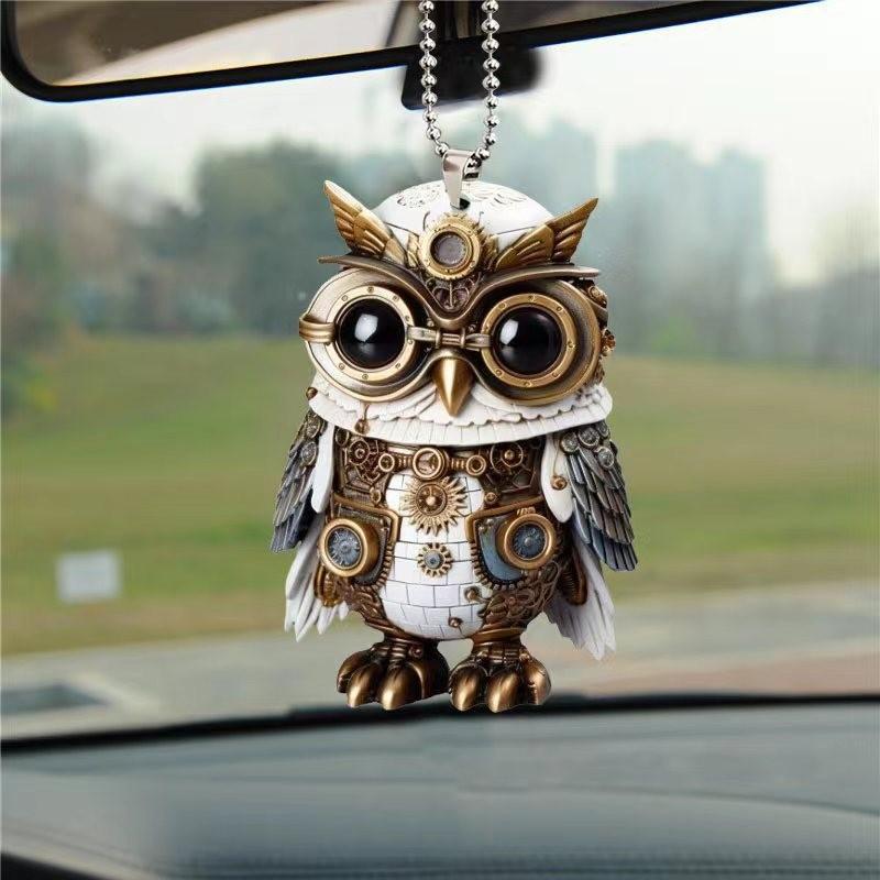 2D самолет рождественские украшения милые животные слон акриловые плоские украшения мини-подвеска в виде рождественской елки аксессуары для салона автомобиля