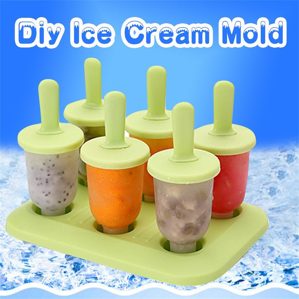 6PC/1 Set Circular With Lid Ice Tray DIY Ice