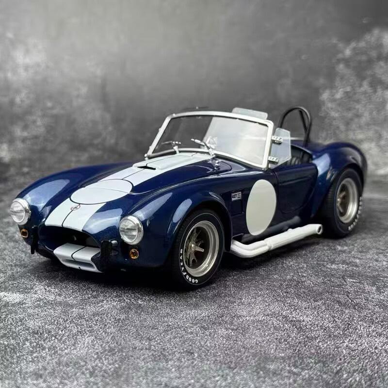 1/22 Ford Shelby Cobra 427 S/C Сплавной Родстер Модель Спортивного Автомобиля Литой Металл Классический Ретро Автомобиль Модель Автомобиля Звук Свет Детская Игрушка Подарок