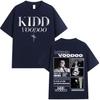 Рэпер Kidd Voodoo Satiro Тур Харадзюку Графика 2025 Оверсайз Высококачественная Футболка Мужская Женская Короткий Рукав Хлопок Повседневные Топы