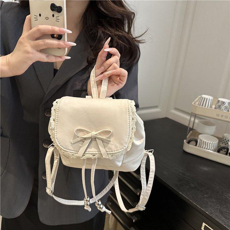 Schoolbag on new sweet Korean style PU small backpack women's bag wholesale Internet celebrity explosion lady backpack trend bag