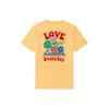 Vans American Retro Cartoon Letter Fun Print Casual Short Sleeve T-Shirt Women Tops Lemon-Yellow VN0A5H7AYE6