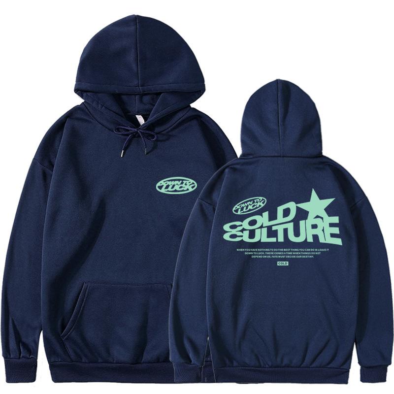 DOWN TO LUCK pullover hoodie winter high street crew neck fleece girls hoodie