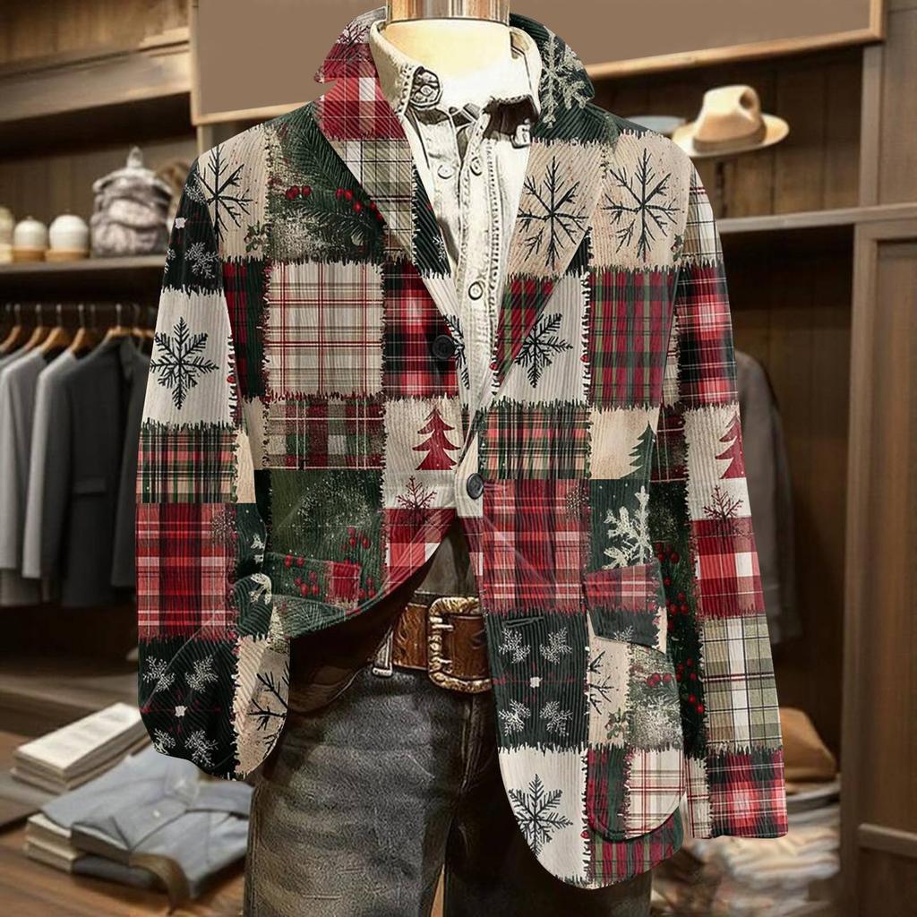 Мужской уродливый рождественский вельветовый теплый карманный пиджак-кардиган, мужской повседневный костюм