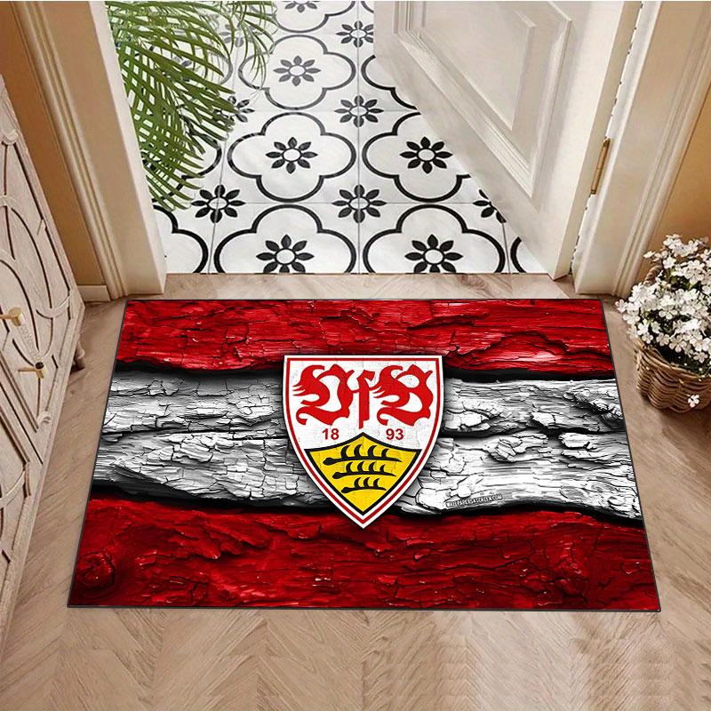 VfB Stuttgart-themed rug, suitable for living room, bedroom, game room, computer room and home décor.