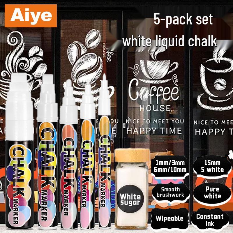 Erasable Chalk Pens: Dust-Free, Non-Staining, Fluorescent for Blackboard Graffiti & Posters