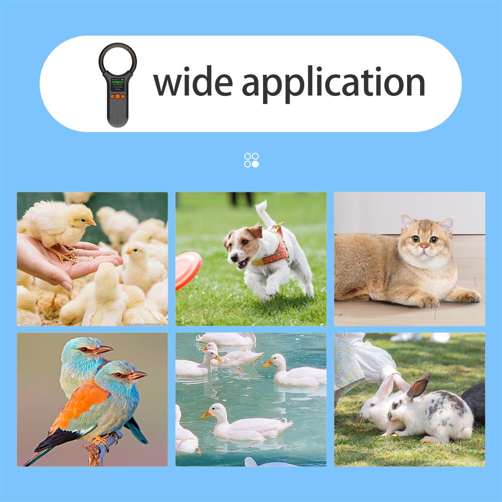 Animal Microchip Pet Tag Scanner ID Reader RFID EMID Animal Handheld Chip Reader BT+USB+2.4G