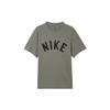 Swoosh Dri-Fit Влагоотводящая Быстросохнущая Универсальная Футболка с принтом букв с коротким рукавом Мужские топы Темно-грязно-серый FV9771053