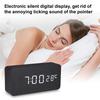 Wooden Alarm Clock with Large LED Screen Easy To Read Dimmable Snooze Digital Alarm Clock with Temperature Display