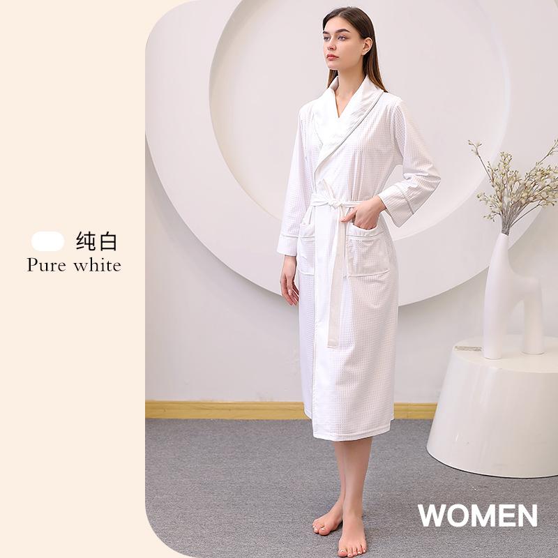 Пары весна лето V-образный вырез тонкий атласный халат женский шнуровка быстросохнущая пижама длинный халат с карманами
