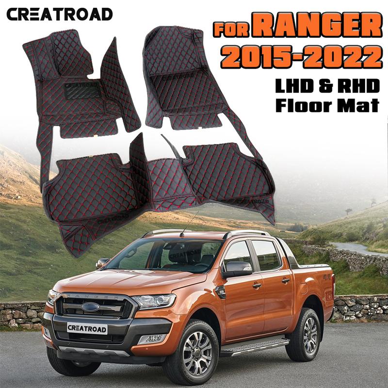 Автомобильные коврики для пола для Ford Ranger 2015 2016 2017 2018 автомобильный ковер-покрытие аксессуары для интерьера