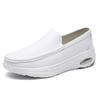 Men Loafers Platform Nurse Shoes  Casual Wide Soft White Leather Shoes for Father Large Size Orthopedic Shoes Air Cushion