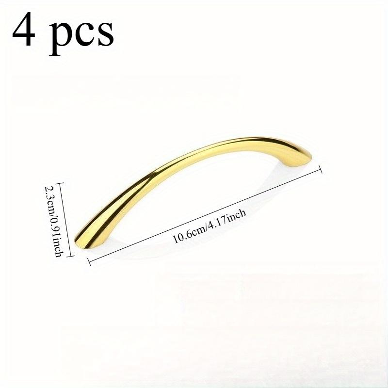 4 шт./компл. Изогнутые ручки Ручки-скобы для шкафа, Ручки для ящиков, Цинковый сплав, Ручка для дверцы шкафа, Мебельная фурнитура, Домашняя фурнитура