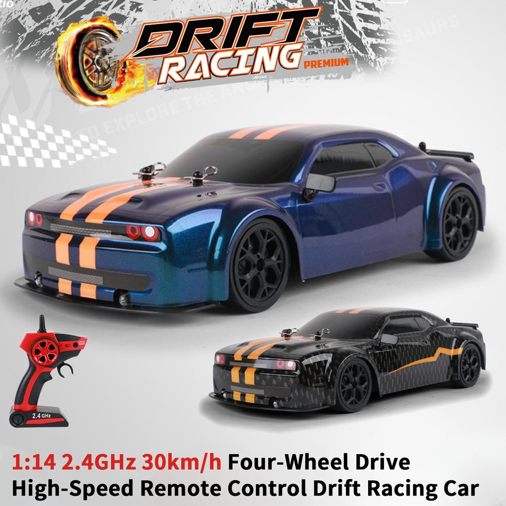 Remote Control Car, 1:14 2.4GHz 30km/h Four-Wheel Drive High-Speed Remote Control Drift Racing Car
