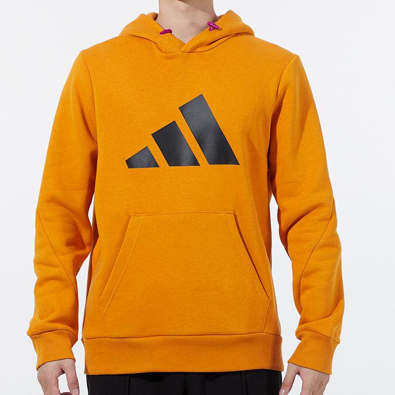 adidas Толстовки Мужские Оранжевые С Капюшоном Умеренные Обычные H46511