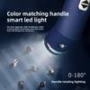 10-Bone Frame LED Flashlight Umbrella Waterproof Three Fold Rotating Umbrella Windproof Design UV Protection Dual Use Umbrella
