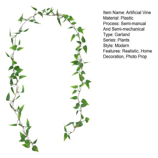 4 шт., искусственная зеленая виноградная гирлянда, реалистичный домашний свадебный сад, крытый и открытый настенный подвесной пластик, искусственное восхождение, зелень, свисающий плющ, украшение