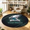 Round Rug Custom NamePhiladelphia Eagles Pattern Non Slip Carpet Home Floor Decor
