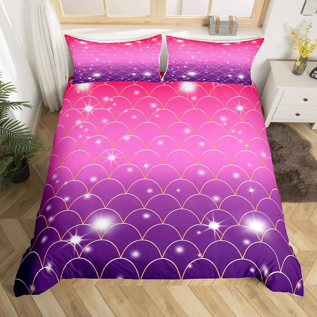 Блестящий принт «звезда-радуга» King Queen, пододеяльник Ombre, цветной комплект постельного белья для мальчиков и девочек, детский пастельный полиэстеровый чехол для одеяла