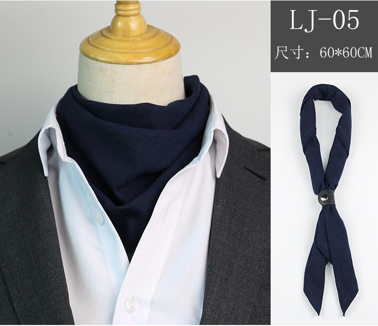 Men'S Scarf British Style Gray Striped Small Scarf Suit Autumn And Winter Men'S And Women'S Square Scarves