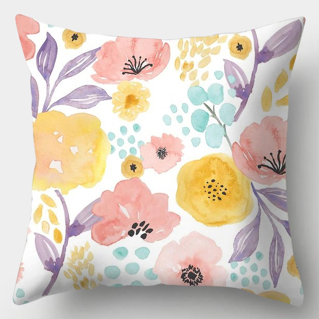 Наволочка Fresh Style 45 см X 45 см, квадратная наволочка для дивана, чехол для подушки с красивыми цветами