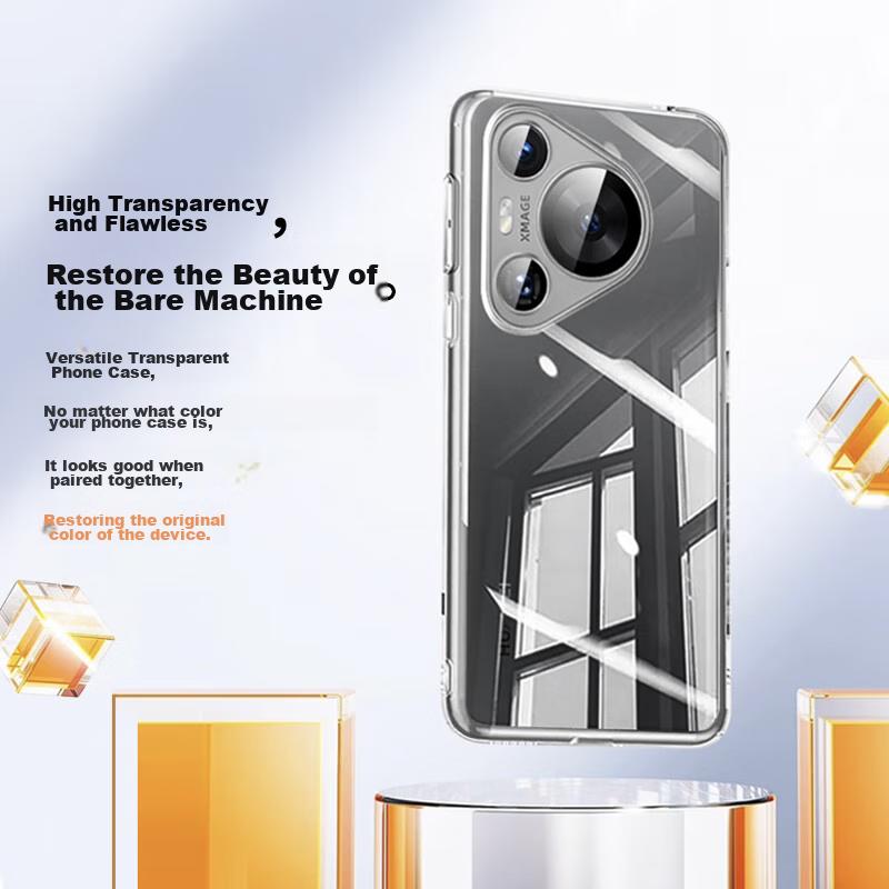 Phone Case for Huawei Pura70, HUAWEI P70 Transparent Lens Full Protection, Shockproof, Anti-Fingerprint, Ultra-Thin Bare Feel TPU Soft Case