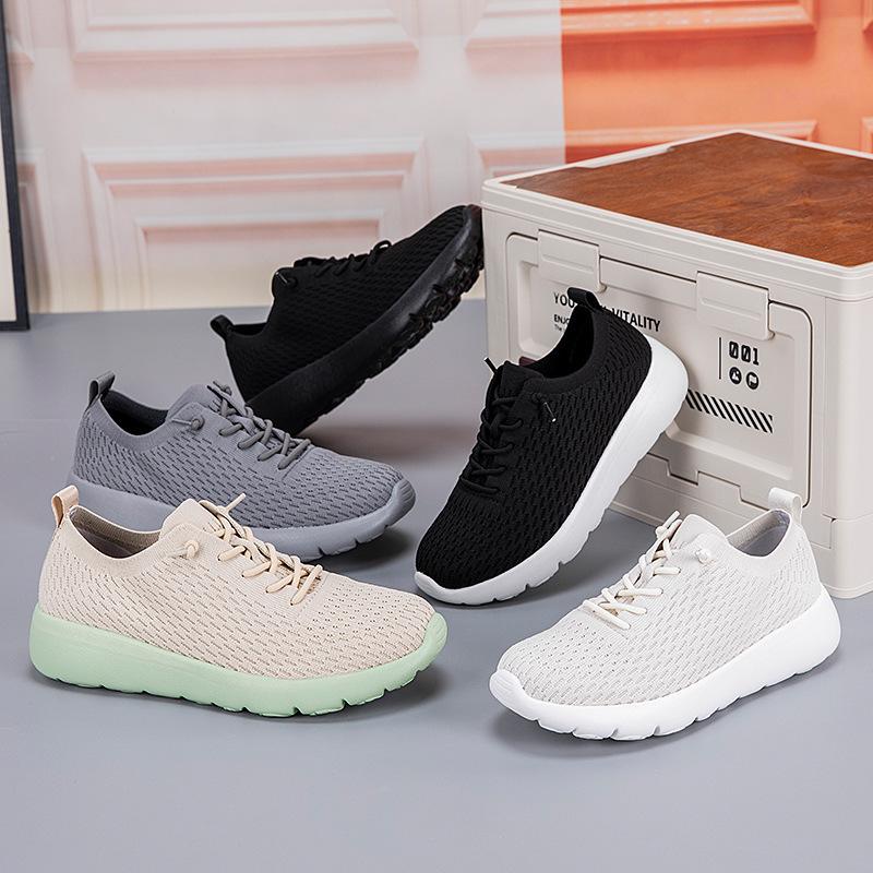 Летние парные носки обувь мужская и женская обувь новая дышащая спортивная и повседневная обувь из летучего трикотажа легкая с мягкой подошвой дорожная обувь