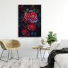 Canvas print, Red flowers on a background of leaves