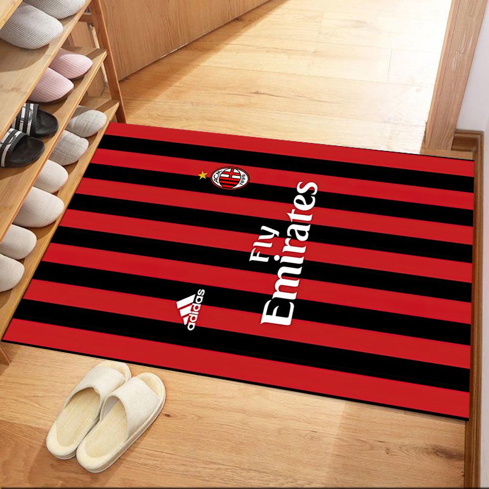 Ac Milan Area Rug Design For Decorate Room Game Room Kitchen Entryway Antislip Rug Anime Office Decor Perfect Gift For Womenmen