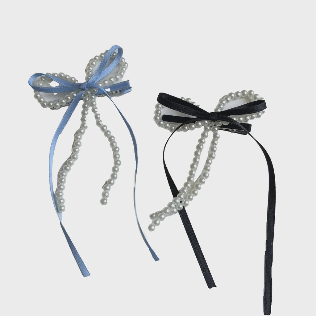 Заколка для волос Sweet Forest Pearl Bow - милый, девчачий, элегантный стиль