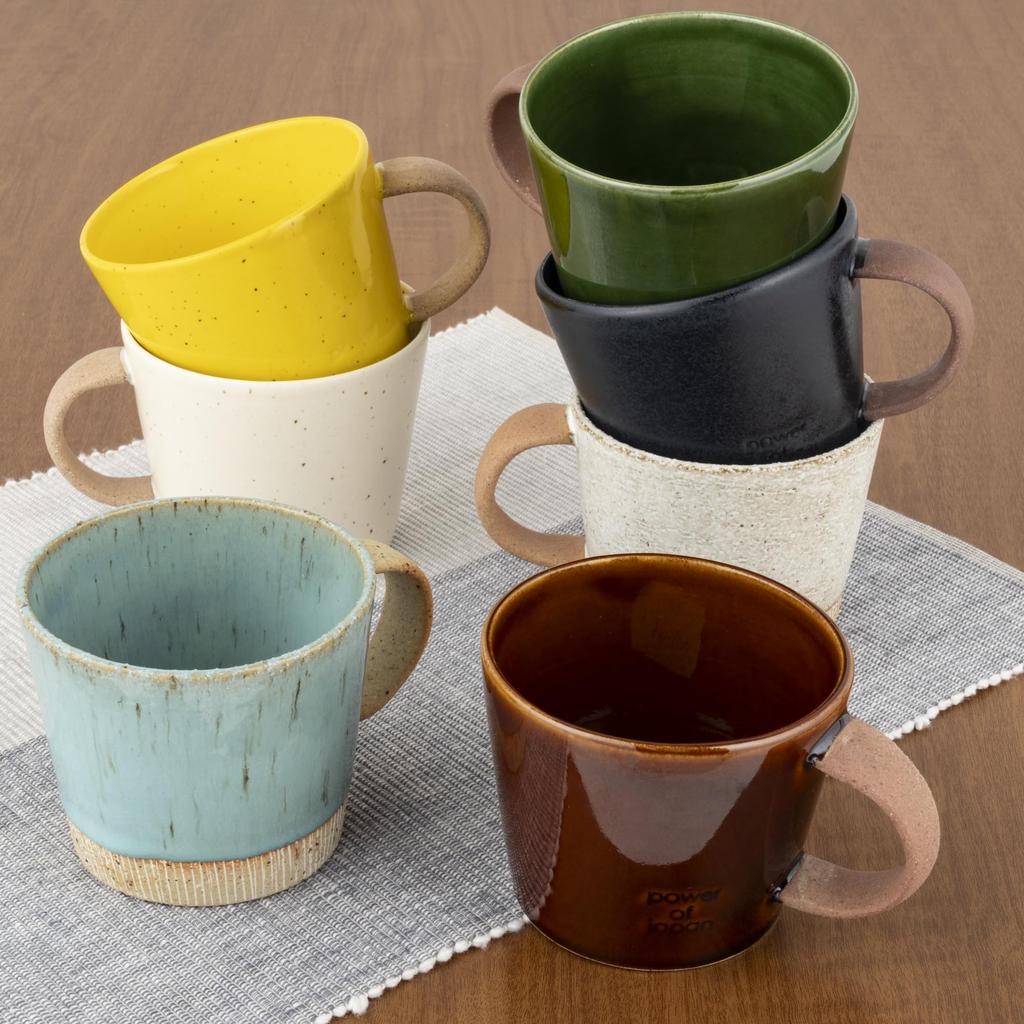 Керамическая кружка Koyo Pottery большая Стружка, бирюзовая, 20201
