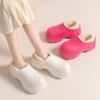 Women's Waterproof Anti-Slip Plush Winter Slippers - Warm, Wear-Resistant Cotton Shoes