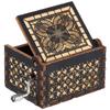 Wooden Suitable Gifts You are My Sunshine Music Box Hand-Cranked Black Engraved Musical Boxes
