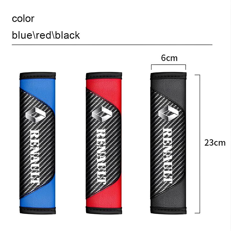 2026 Hot For Renault Interior Stickers 2 pcs Soft and Comfortable Car Seat Belt Cushions, Personalized and Fashionable Seat Belt