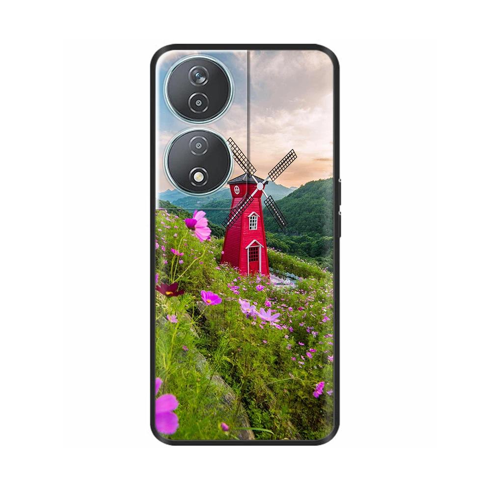 Чехол для Honor X7b Расписной Мультяшный Цветок Силиконовый Funda ТПУ Мягкая Крышка Для Honor X7B 5G Чехлы Для Honor 90 Умный Защитный Чехол