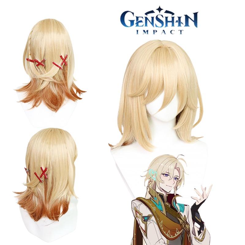 Genshin Impact Kaveh Wig Soft Heat-resistant Synthetic Hairpiece 60cm/23in Length