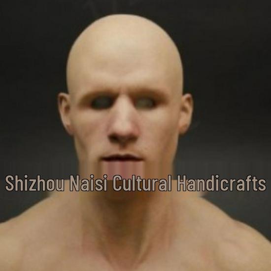 Crying Child Latex Mask with Wig - Handsome Guy Style Halloween Old Man and Young Person Face Mask