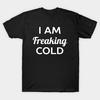 Мужская черная футболка с принтом, очень большой размер, футболка i-am-cold-tshirt, хлопковая футболка с принтом на бумаге для переноса без разрезов