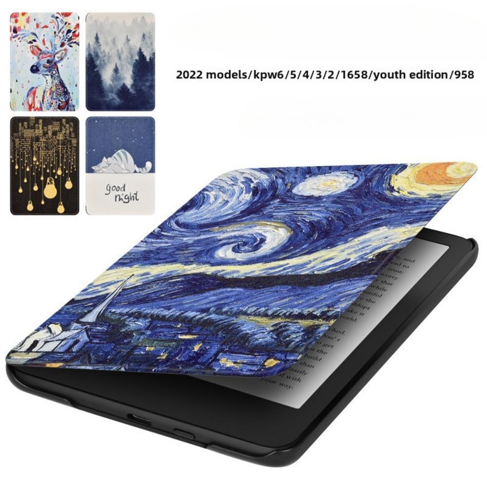 2024 Kindle Paperwhite 6543 Чехол с ручной росписью для 2022 Kindle Basic 658 558 Защитный чехол