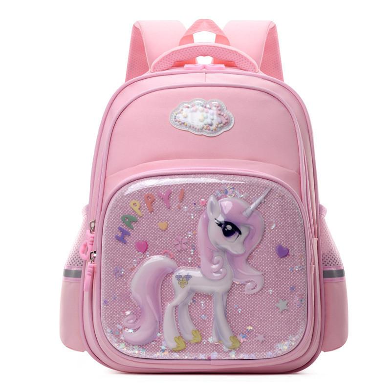 Trendy Cartoon Hard Shell School Backpack For Kids Cute And Stylish Design Durable Nylon Material