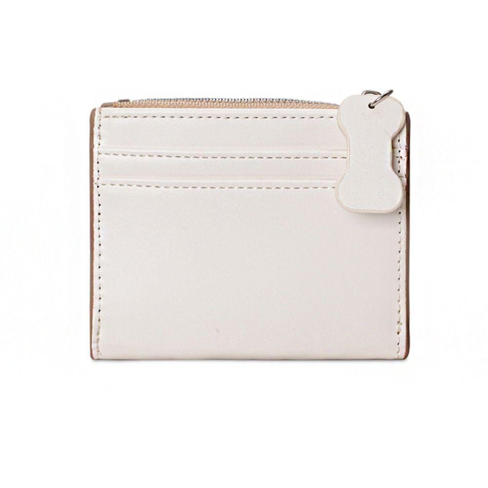 Korean Style Embroidery Sausage Dog Wallet Ultra Thin Purse Card Bag Card Holder Short Clutch PU Leather Card Holder