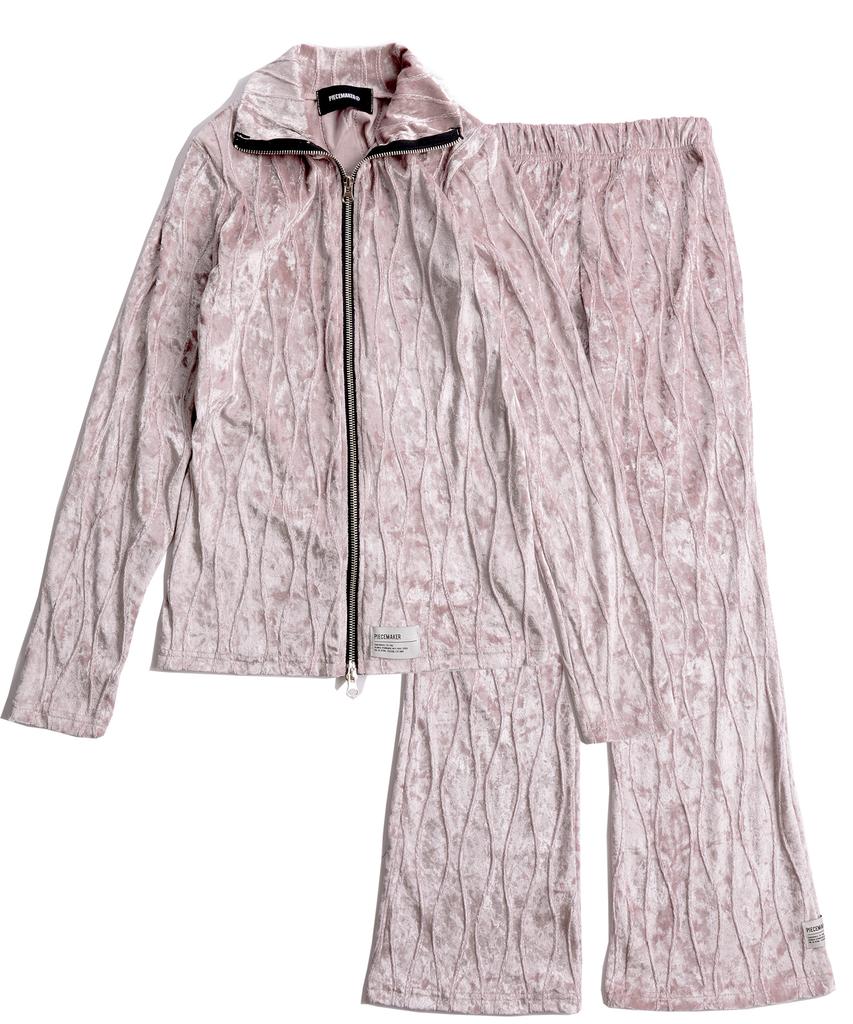 PEACE MAKER Velvet Wave Zipup Pants Set Up (3Color)