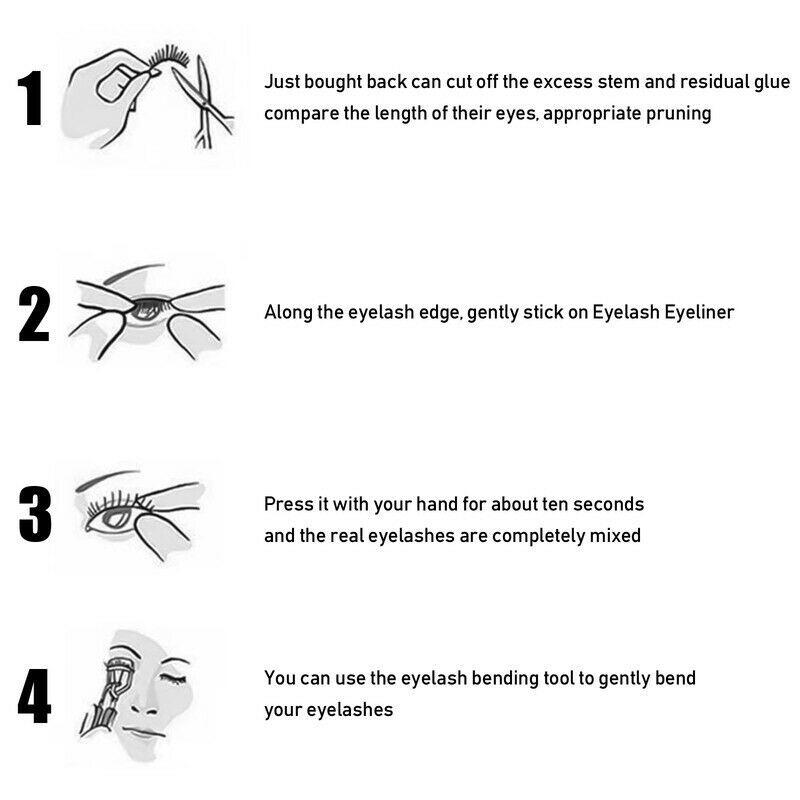 Многоразовые наклейки для макияжа ленивых глаз, блестящие накладные ресницы, наклейки для подводки для глаз