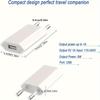 Универсальное зарядное устройство USB 2PC 5V1A с защитой от короткого замыкания - вилка европейского стандарта для iPhone, Android